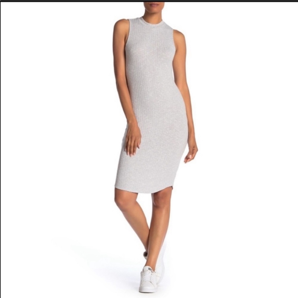 Cupcakes & Cashmere ribbed sleeveless fitted dress